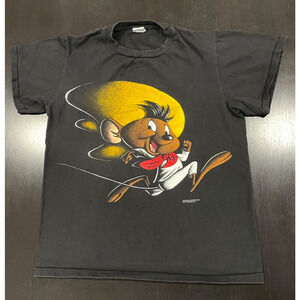 Vintage 90s Speedy Gonzales Blackout Shadow Warner Bros Looney Tunes Shirt L